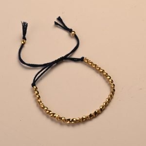 Copper Bead Beach Anklet-Adjustable Rope Chain