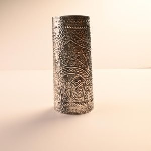 Floral Carved Oxidised Cuff