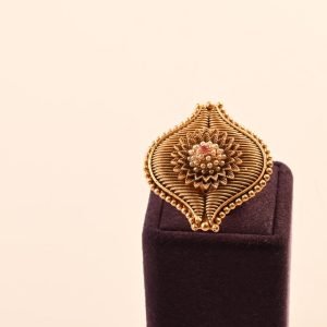 Antique Adjustable Gold Plated Finger Ring