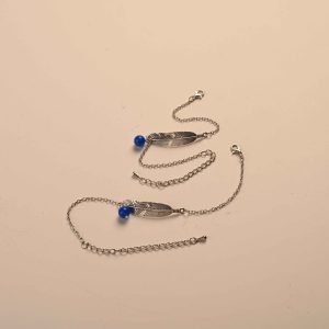 Zinc Alloy Leaf Shape Anklet-Pair