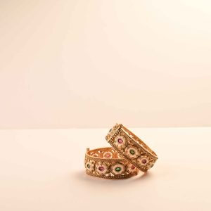 Moh Antique Design Gold Plated Bangles-2