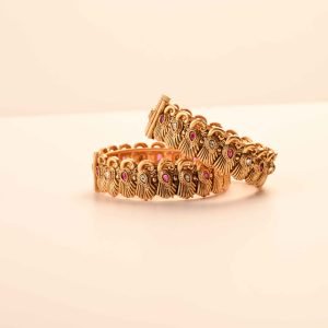 Antique Design Gold Plated Bangles-2