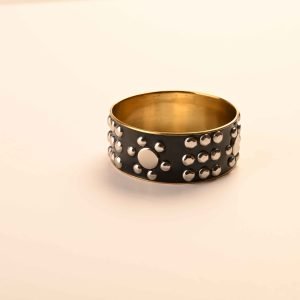 Dual Tone Handmade Silver Bead Kada