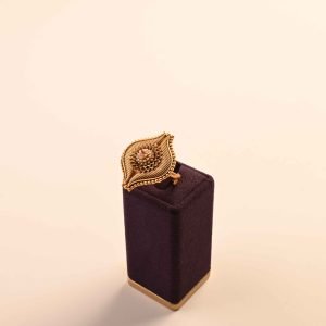 Antique Adjustable Gold Plated Finger Ring