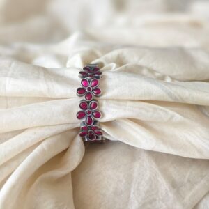 Navya Ruby Oxidized Bangle-(2.4/2.6)